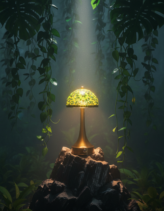 Tafellamp Parasol LED mozaieklamp oosters design 34 cm - Groen