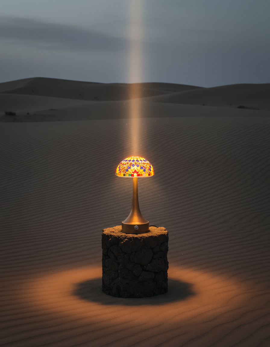 Tafellamp Parasol LED mozaieklamp oosters design 34 cm - Disco