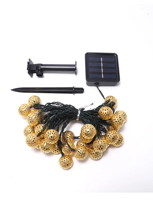 F2 Outdoor Solar LED Lamp Morocco Ball Fairy Garland Globe String Light New Year Christmas Wedding Garden Navidad Home Decors (Copy)