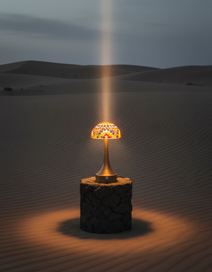 Tafellamp Parasol LED mozaieklamp oosters design 34 cm - Disco