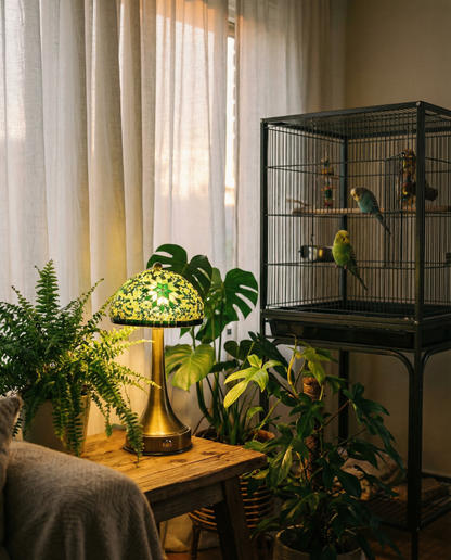 Tafellamp Parasol LED mozaieklamp oosters design 34 cm - Groen