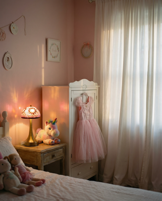 Tafellamp Grand Glow LED mozaieklamp oosters design 34 cm roze